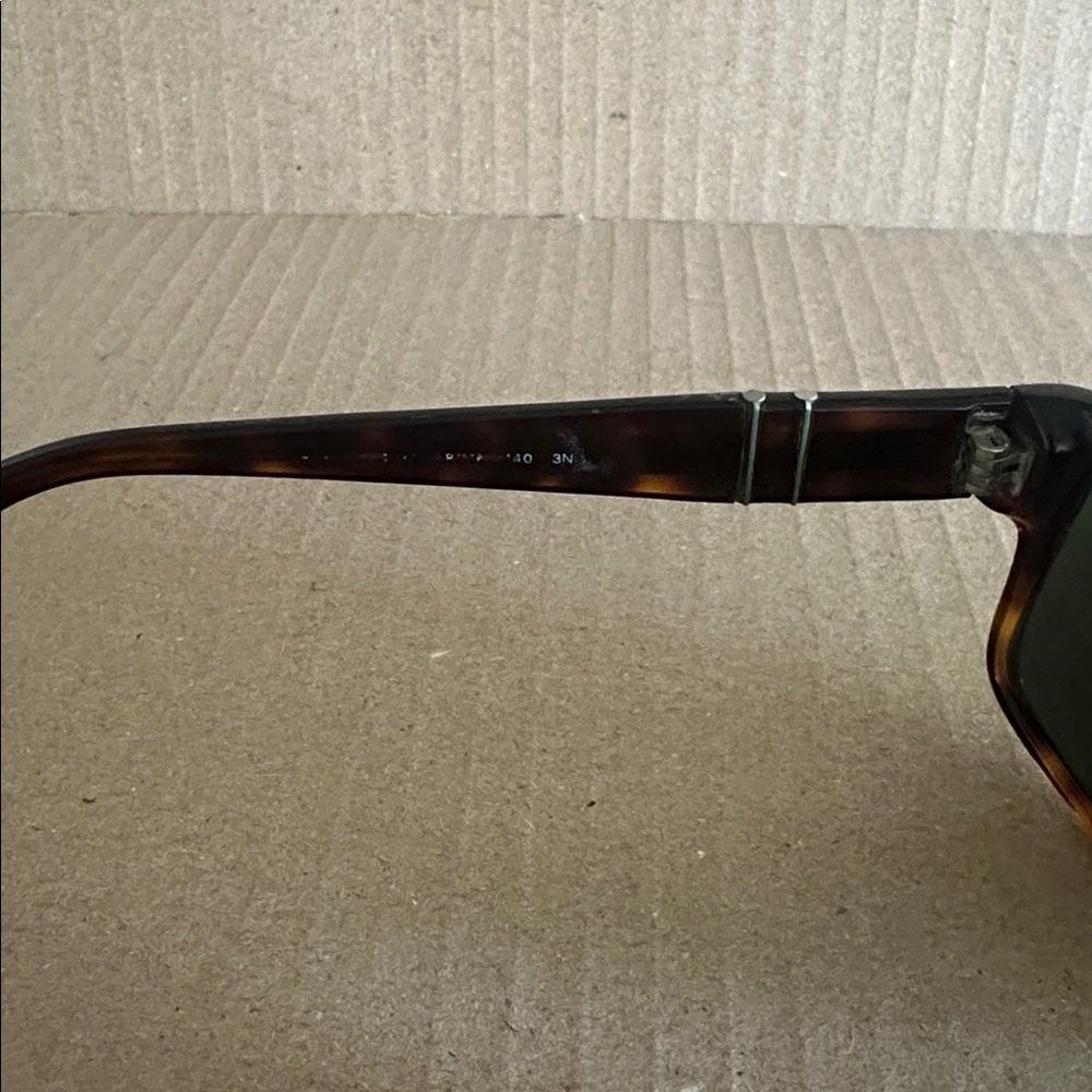 Persol PO2803S sunglasses in Havana brown acetate with green lenses. - Picture 4 of 9